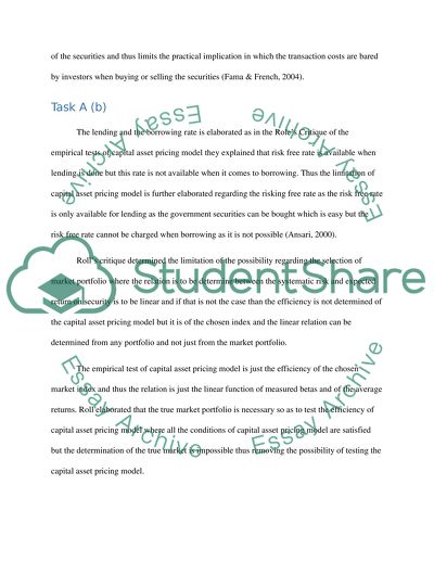 Financial Economics Assignment