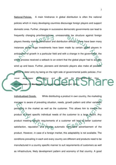 Global Vs Domestic Distribution