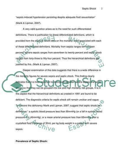 The Incidence of Severe Sepsis and Septic Shock