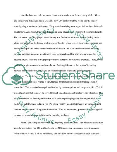 Educating Young Adults about Sex