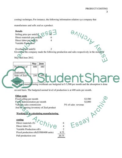 Cost Accounting: Product and Absorption Costing