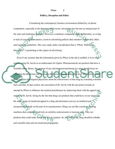 Pfizer- Puffery or Deception