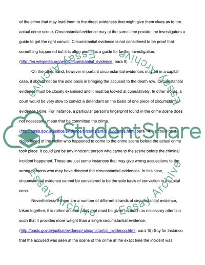 Should circumstantial evidence be the sole basis for a conviction in capital cases