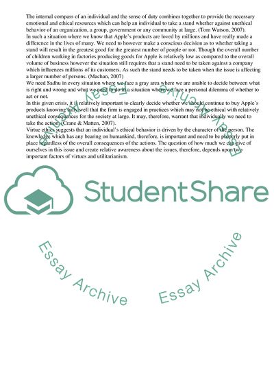 Has Apple Got Any Ethical Code of Conduct