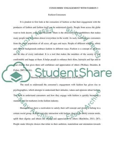 Consumers Engagement With Fashion