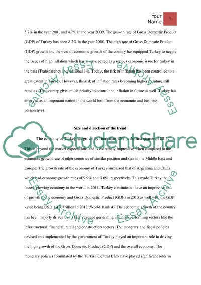 CONTENT AND ORGANIZATION: Section 1: Global Trend or Issue . Turkey
