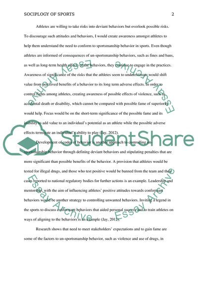 Sociology of Sports: When the Rules Do Not Apply