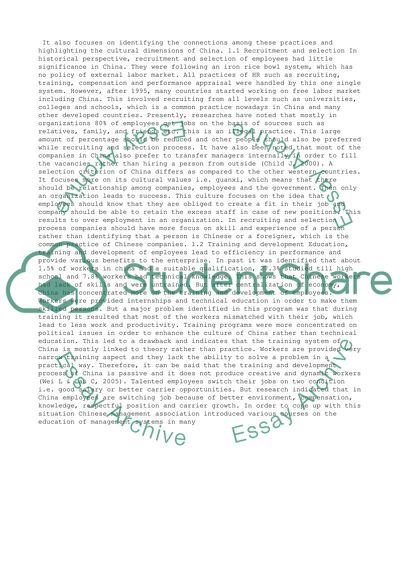 Human resourse practice in China