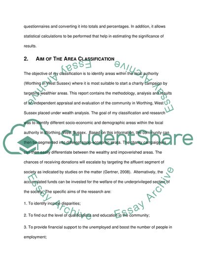 Geodemographic report using SPSS
