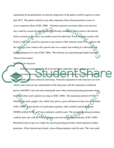 Treatment of Avian Influenza