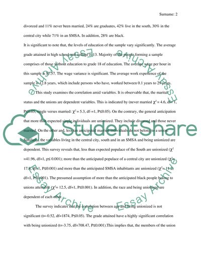 Determinants of Belonging to a Union