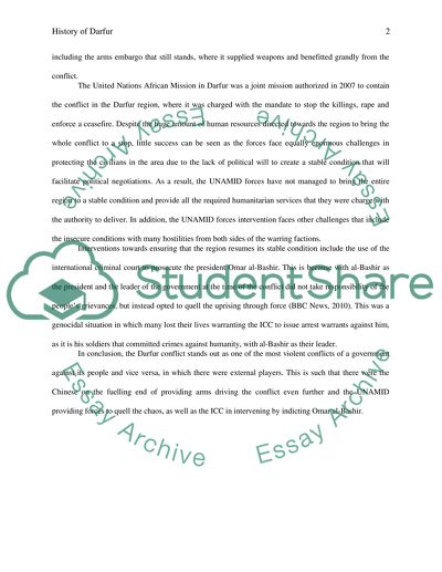 Darfur - Violent Conflict of a Government Against People and Vice Versa