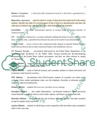 The Financial Definitions