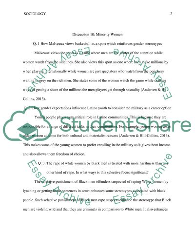 Minority in women - Discussion 10