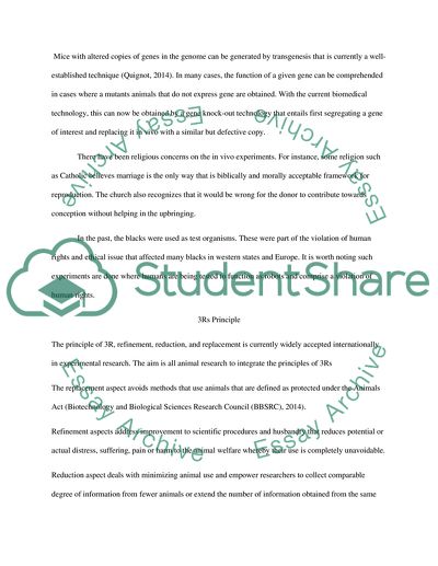 In Vivo And In Vitro Experimental Research