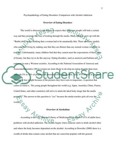 Psychopathology of Eating Disorders and Alcohol Addiction