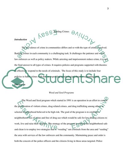 Battling Crime and Criminal Behavior