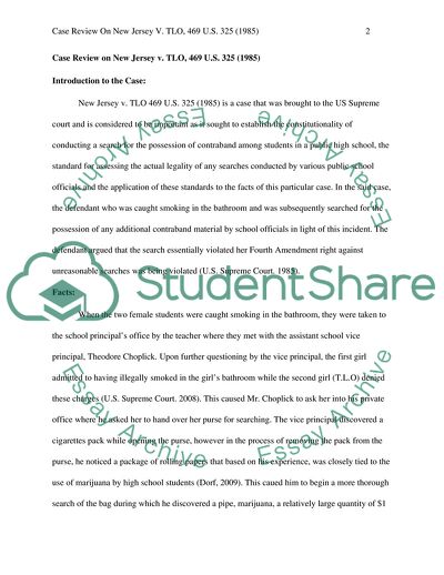 Supreme Court Case: New Jersey v. TLO, 469 U.S. 325 (1985)