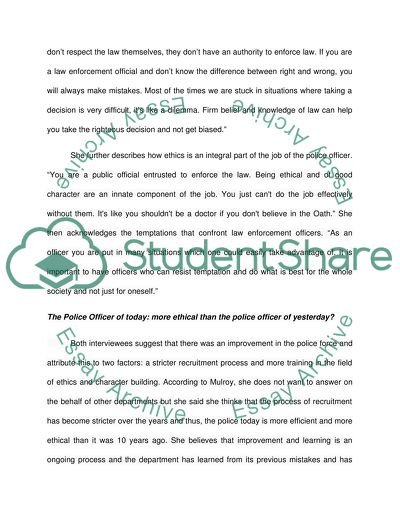 Good Cop, Bad Cop: Ethics and Character in the Field of Law Enforcement