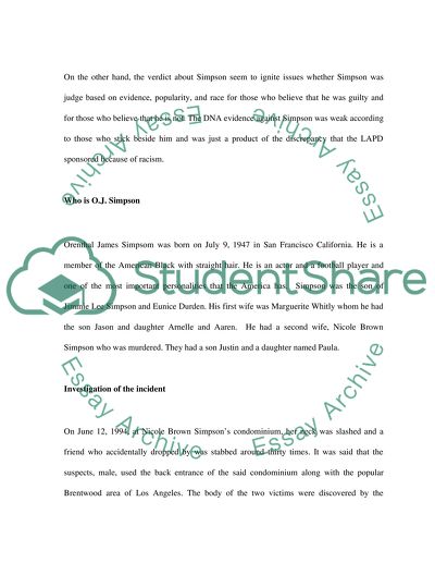 The OJ Simpson Trial