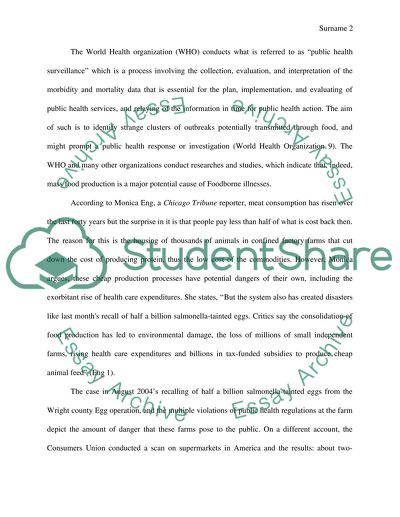 Impact of Mass Food Production on Food Borne Illness Outbreaks