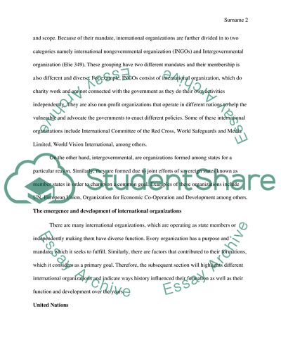 How History Influenced the Emergence And Development of International Organizations