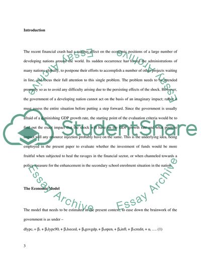 The Estimated Economic Model