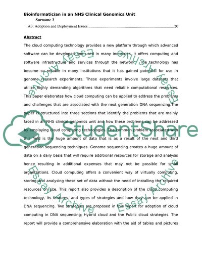 Bioinformatician in an NHS Clinical Genomics Unit