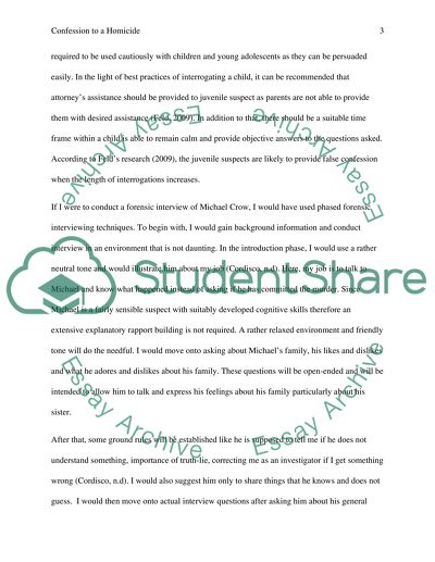 Application Assignment: Video Analysis: Confession to a Homicide