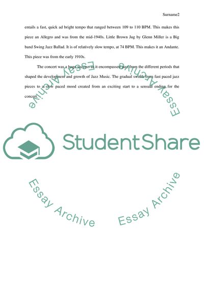 Reflection on Concerts