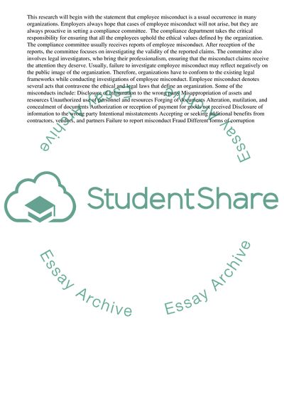 Investigating Employee Misconduct