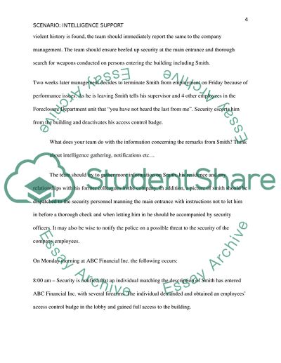 Scenario:Intelligence Support