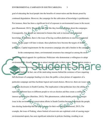 Environmental Campaign in South Carolina