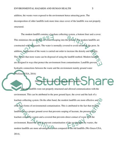 Environmental Hazards and Human Health