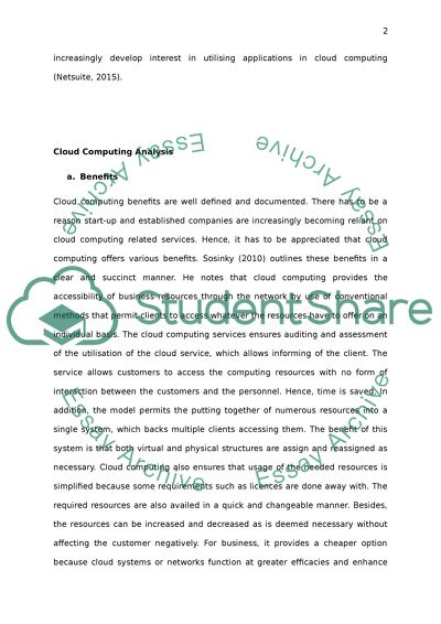 Creating Profitable E-Business - Cloud-Based Computing