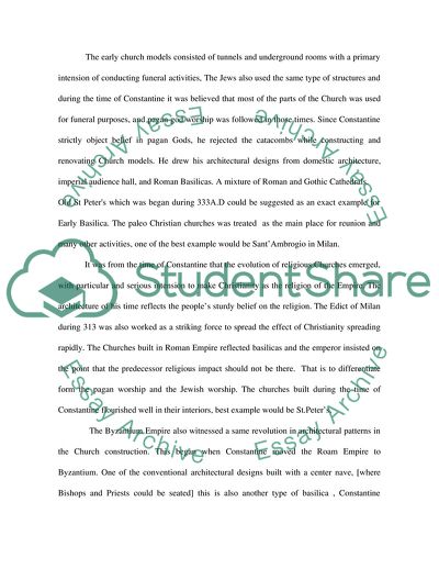 The Evolution Out of Paleo Christian and Into Imperial Christian Church Architecture