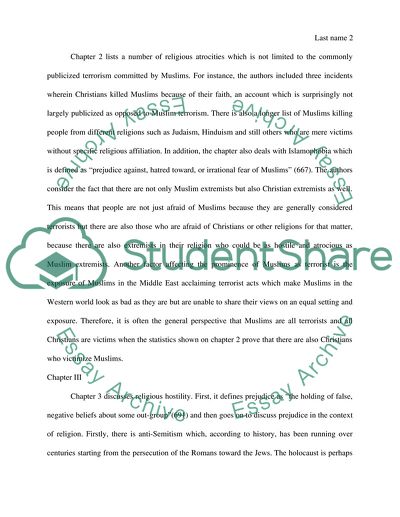 Analysis of Religious Hostility - A Global Awareness of Hatred and Terror