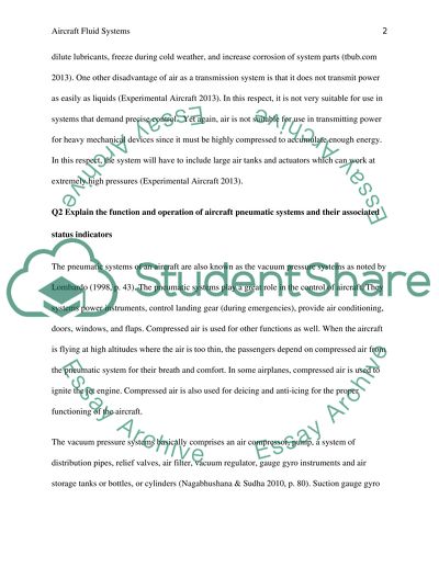 Construction and operation of aircraft fluid systems