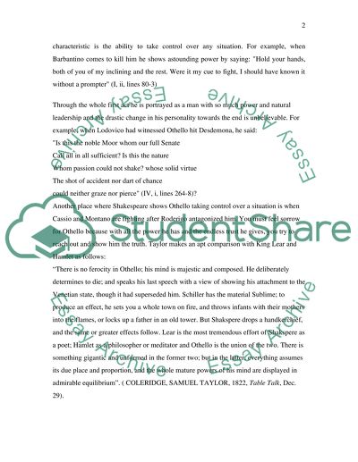 Othello - Character Analysis