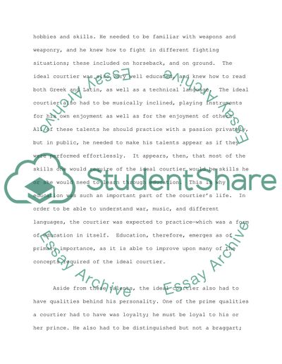 The Book of the Courtier Book One