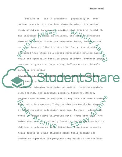 Cartoon violence on televison