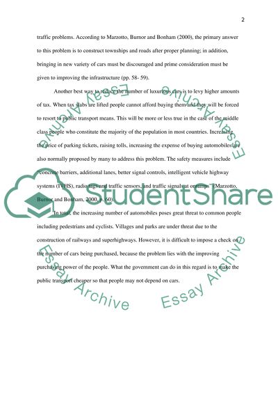 Problem with Increasing Automobiles