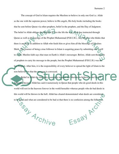 The Concept of God in Islam