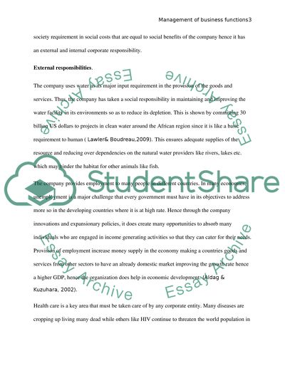 Management of Business Functions