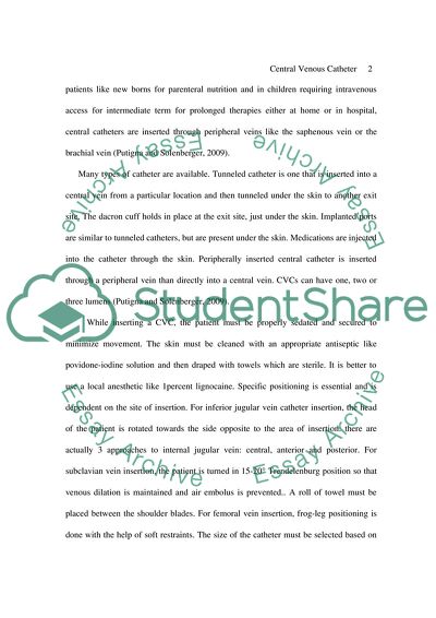 Central Venous Catheters