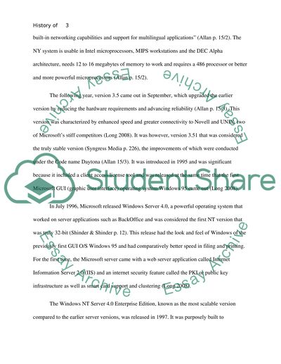 History of Windows Server