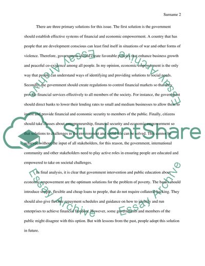 Poverty in modern life