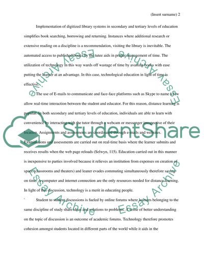 does technology benefit the education system essay