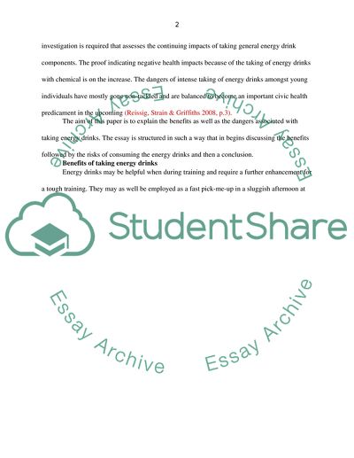 Benefits and Health Risks Associated with Consumption of Energy Drinks