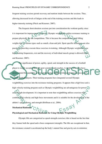 The Principle of Dynamic Correspondence Concept